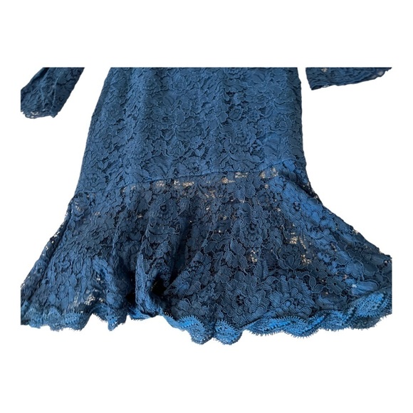 N/Nicholas Blue Lace Octavia Cocktail Dress Size 10 Southern Charm - Picture 6 of 14